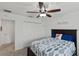 Bright bedroom with double bed and built-in closet at 736 Jones Ln, The Villages, FL 32163