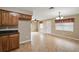 Combined kitchen and dining area with tile flooring at 11712 Layton St, Leesburg, FL 34788