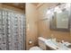 Bathroom with shower/tub combo, beach-themed decor at 10367 Se Sunset Harbor Rd, Summerfield, FL 34491