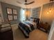Stylish bedroom with lacrosse theme and window at 10068 Fiddley Aly, Orlando, FL 32827