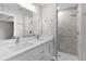 Modern bathroom with double vanity and shower at 5 Malauka Radial Run Rd, Ocklawaha, FL 32179