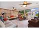 Bright sunroom with comfortable seating and backyard access at 17913 Se 88Th Cascade Ct, The Villages, FL 32162