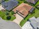 Aerial view of single-Gathering home with driveway and landscaping at 3162 Webster Way, The Villages, FL 32163