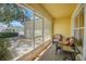 Cozy screened porch with seating for relaxing outdoors at 1213 El Esparza Ln, The Villages, FL 32159