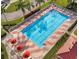 Community pool with red and white tile deck at 6401 Tildon, Leesburg, FL 34748