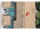 Aerial view of a townhouse with a private screened pool and tile roof at 2019 Majorca Dr, Kissimmee, FL 34747