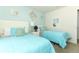 Bedroom with twin beds and light blue bedding at 2019 Majorca Dr, Kissimmee, FL 34747