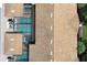 Aerial view of townhouses featuring private screened pools and tile roofs at 2019 Majorca Dr, Kissimmee, FL 34747