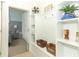 Entryway with built-in storage and view of bedroom at 2019 Majorca Dr, Kissimmee, FL 34747