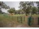 Community playground with playset and gated area at 10593 Grand Oaks Blvd, Oxford, FL 34484
