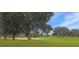 Scenic view of a lush green golf course with mature oak trees at 21701 Queen Mary Ct, Leesburg, FL 34748