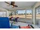 Relaxing screened porch overlooking a lush green landscape at 15300 Sw 14Th Avenue Rd, Ocala, FL 34473