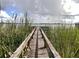 Wooden dock extending over calm lake water at 2630 Mcdonald Ter, Mount Dora, FL 32757