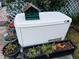 Generac generator with birdhouse on top, surrounded by potted plants at 101 S Dixie Ave, Fruitland Park, FL 34731