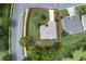 Aerial view highlighting house and property lines at 5500 Belle Terre Dr, Leesburg, FL 34748