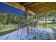 Deck with table and chairs, perfect for outdoor dining at 151 S Clayton St, Mount Dora, FL 32757