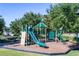 Community playground with slides and climbing features at 3450 Landing Vw, Tavares, FL 32778