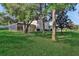 Large backyard with lush green grass and mature trees at 24126 Plymouth Hollow Cir, Sorrento, FL 32776