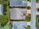 Top-down view of a single-Gathering home and its surrounding yard at 721 Old Oaks Ln, Leesburg, FL 34748