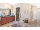 Luxurious bathroom with walk-in shower and double vanity at 39400 French Rd, Lady Lake, FL 32159