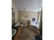 Bathroom with double vanity, soaking tub, and separate shower at 36641 Tropical Wind Ln, Grand Island, FL 32735