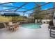 Enjoy this screened pool and patio dining area at 30549 Pga Dr, Sorrento, FL 32776