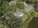 Aerial view of the house and surrounding properties at 12332 Basin St, Clermont, FL 34715