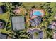Aerial view of tennis courts, pool, and playground at 349 Morning View Dr, Winter Garden, FL 34787