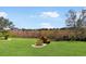 Serene backyard with beautifully manicured lawn and natural scenery at 4809 Saint Andrews Arc, Leesburg, FL 34748