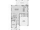 One-story floor plan featuring a kitchen, living room, 2-car garage and bedroom at 6518 Circle Rock Way, Saint Cloud, FL 34771