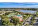 Aerial view of community amenities including pool and tennis courts at 5729 King James Ave, Leesburg, FL 34748