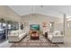 Spacious living room with large sectional sofa and high ceilings at 5729 King James Ave, Leesburg, FL 34748