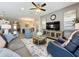 Bright and airy living room with an open floor plan at 518 Narrow View Ln, Groveland, FL 34736