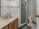 Bathroom with shower, sink, and toilet at 919 Patrick St, Kissimmee, FL 34741