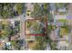 Aerial view highlighting the home's location and large yard at 919 Patrick St, Kissimmee, FL 34741