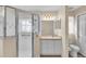 Clean bathroom with shower and vanity at 815 Forest Breeze Path, Leesburg, FL 34748