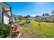 Spacious backyard with open area and neighbor views at 2411 Greenlaw Ct, Leesburg, FL 34788