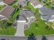 Aerial view of house and neighborhood, showcasing curb appeal at 3358 Quail Hollow Ct, The Villages, FL 32163