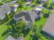 Aerial view showing house and backyard landscaping at 3358 Quail Hollow Ct, The Villages, FL 32163