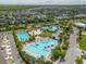 Aerial view of community pool and surrounding area at 10156 Ballast Dr, Orlando, FL 32827