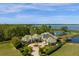 Luxury waterfront home with solar panels and lake views at 17601 Sawgrass Run, Tavares, FL 32778