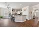Modern kitchen with stainless steel appliances and an island at 17257 Se 113Th Ave, Summerfield, FL 34491