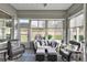 Relaxing sunroom with wicker furniture and plenty of natural light at 17257 Se 113Th Ave, Summerfield, FL 34491