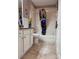 Clean bathroom with shower/tub combo and updated vanity at 3425 Dixon Ln, The Villages, FL 32162