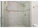 Large walk-in shower with tile surround and glass enclosure at 3064 Windham Dr, Eustis, FL 32726