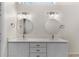 Double vanity bathroom with updated fixtures and a large window at 3064 Windham Dr, Eustis, FL 32726