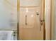 Shower stall with glass enclosure and handheld shower head at 25504 Belle Alliance, Leesburg, FL 34748