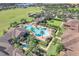 Resort-style pool with palm trees and landscaping at 119 Crescent Moon Dr, Groveland, FL 34736