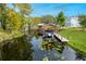 Private boat dock with covered boathouse on a canal at 34932 Golden Tree Dr, Leesburg, FL 34788