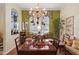 Elegant dining room with a chandelier and wood table at 3646 Westover Cir, Leesburg, FL 34748